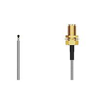 GCT (Global Connector Technology) CAB432RF-0200-A-1 RF Cable Assemblies I-Pex MHF 5L RA Plug2RPSMA STRJck Rvrs plrty R Mt, 6GHz,200mm, 1.13mm grey