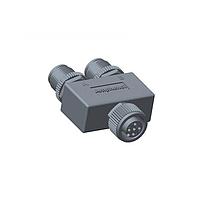 Amphenol LTW YA-A04F-A04M-A04M-01 Circular Metric Connectors Circular Metric Connector, Y Adaptor, Metal, A Coding, 4A, 04 pins, (End 1) Female Female, (End 2) Male Male, (End 3) Male Male, Screw Thread, IP68 Mated