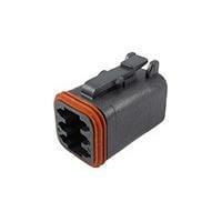 DEUTSCH - TE Connectivity DT06-6S-E004 6-Way 6 WAY DT BLACK PLUG
