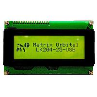 Matrix Orbital LK204-25-USB LCD Character Display Modules Yel/Grn Background Black Text