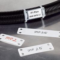 HellermannTyton IMP1.7510C2 Identification Plate Identification Marker Plate, 1.75" x .75", Nylon, White, 100/pkg