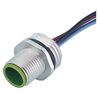 Murrelektronik 7000-13502-9710050 Connectors M12 male receptacle A-cod. front mount incl. nut, wires PP 4x0,34 0,5m