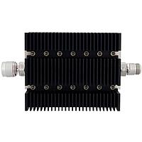 Fairview SA6NMNF100W-20 20 dB Fixed Attenuator N Male To N Female Directional Up To 6 GHz Rated To 100 Watts With Black Aluminum Heatsink Body