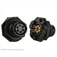 Eaton Souriau-Sunbank UTS710D6S Receptacles 6P Strt Socket Plug Jam Nut Size 10D