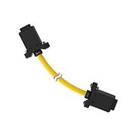 Banner Engineering DELS-111E Sensor Cables / Actuator Cables Cordset: Double Ended LS-Custom; 12-pin Straight Female; 12-pin Straight Female; 0.3 m 11x24 Yellow PVC Jacket; PVC Black