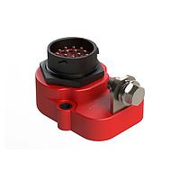 Amphenol SINE Systems AHDPHB04-24-16P-RED-CN Connectors Shell Size 24, 16 Position Receptacle, DuraMate AHDP With Hyperbuss, Plastic, Bussed, Potted, Red