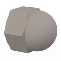 Essentra Components 0500440CN Domed Cap Nut, #4-40 Thread, .280 Height