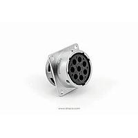 Amphenol SINE Systems RT00188SNH03 Connectors Receptacle, Square Flange, 8 Position, Female, Shell Size 18, with Silicone Seal