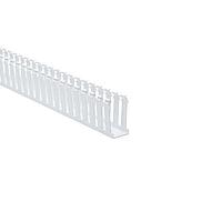 HellermannTyton 181-15308 Slotted Wall Wiring Duct Slotted Wall Wiring Duct, 1.5" x 3", Adhesive, PVC, White, 120ft /Carton