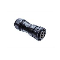 Amphenol LTW ADC-07BFFC-SL7AP0 Straight Ceres, Large Size, Plastic, 20A, 07 pins, Female Connector, Female Contact, Straight, Screw Thread, Crimp, Field Installable, F8.0 - F14.0mm, IP67