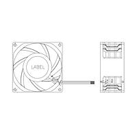 Delta Electronics, Inc. PFB0812DHE-TYNT Tubeaxial Fan, 80x38mm, 12VDC, 132.6CFM, Ball, 4Leads, Lock Rotor Sensor, Tach/PWM, IP55