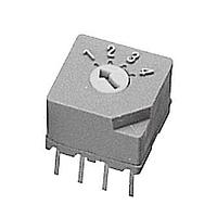 Nidec Components S-2050W Rotary Switches dip rotary selector 1pole,4cont.,non-short,top adj.