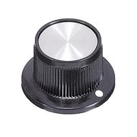 APEM MPK70B1/4 Cylindrical Knob with Skirt Ctrl knob strt knurl wht dot indictr-skr