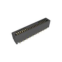 Amphenol FCI HFW20S-2STAE1HLF Connectors 1.00mm Flex Connector, HFW Straight series, 20 Position, Top Entry Surface Mount, Gold Plate, Non-ZIF, Halogen-free.
