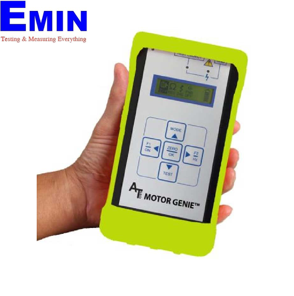 Technician performing inspection work on motor and generator testing equipment