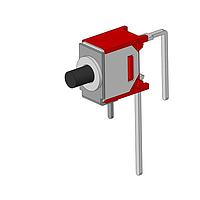 Dailywell 8MS9P1B10M7QES Subminiature Sub-miniature Pushbutton SPST switch on-mom vertical right angle pc thru-hole