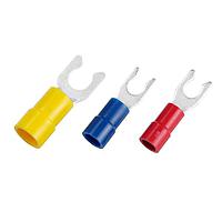 KS Terminals LSVY5-5 Locking Spade Vinyl, Molded Easy Entry Locking Spade, 12-10 AWG, #10