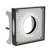 Banner Engineering LEDBRV80X80M Ring Lights VE Series 80 x 80 mm Ring Light; Visible Blue LED; 24 V dc; 0.3 m (1 ft) Cable with 3-pin male Connector; Connects to VE Smart Camera