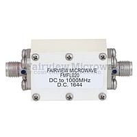 Fairview FMFL020 Lowpass Filter Operating From DC to 1,000 MHz With SMA Female Connectors