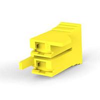 AMP Connectors - TE Connectivity 1-1969232-3 Wire Housings 250 FASTON HSG.,REC.,2 POS,YELLOW