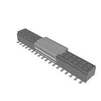 Samtec CLM-118-02-F-D-P Sockets Low Profile Dual-Wipe Socket, 1.00mm Pitch