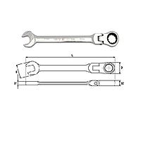 Yato YT-0271 Flexible ratchet combination wrench 10mm
