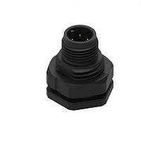 Wurth Elektronik 643110100404 Plugs WRCIRC M12  Screw  Coding A   Panel Solder Bucket Plastic with Front Panel Nut M16  Male connector, polarity 4