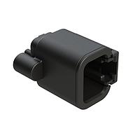 Amphenol SINE Systems ATP04-2P-BM11 Connectors 2 Position, PCB Receptacle, Pin, Board Mount, 180  Straight, Screw Boss, Gold Contact Plated, No Potting, Black