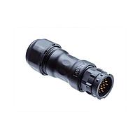Amphenol LTW ACD-14BMMC-LL7LP0 Standard Circular Connector Ceres, Middle Size, Plastic, 5A, 14 pins, Male Connector, Male Contact, Straight, 2 Points Lock, Crimp, Field Installable, F10.1 - F12.0mm, IP67