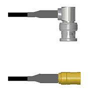 Amphenol Custom Cable Q-0D03W0003036i RF Cable Assemblies BNC-RP/SMB-SP G174 36I