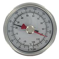 Dwyer BTM3128D Bimetal Thermometer - Max/Min for Industrial Use - Stem Lengths 2.5-12 in (750 °F, 1/2 in, NPT Male, 12 in)