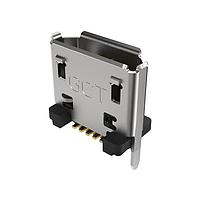 GCT (Global Connector Technology) USB3140-30-0140-1-C Micro USB Type B Connectors Micro B Skt, Vertical, SMT 30u, with 1.4mm Stake wMEF