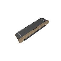 Amphenol FCI SFW16R-3STE1LF Connectors 1.00mm Flex Connector, SFW-R series, 16 Position, Bottom side Contact, Side Entry Surface Mount ZIF Connector, Lead Free, with Cable Lock.