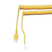 OMEGA RSC-K-2-1-0 Retractable Cable, 2 wire, Thermocouples, RTDs, Thermistors (None, Spade Lugs, Thermocouple Type K, Thermocouple Type K, TPE)