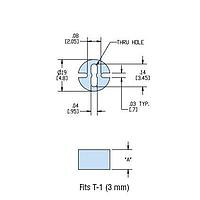 Heyco 11004F LED Spacers HLEDM-2-05M V-0 BLACK
