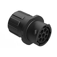 Amphenol SINE Systems RTS1BS12N8SHEC03R Receptacles Receptacle, Inline, 8 Position, Female, Shell Size 12, Silicone Seal and End Cap with Reduced Individual Wire Sealing