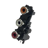 Kobiconn 156-4322-E RCA Phono Connectors RCA Phono Jack Orange, White, Red