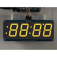 Adafruit 1269 Optoelectronics 7 Segment Display Yel. w/I2C Backpack
