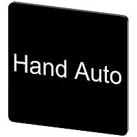 SIEMENS 3SU19000AE160DB0 Labeling Plate, Hand Auto INSCR. LABEL, BLACK 27 X 27MM, HAND AUTO