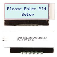 Newhaven Display NHD-C0216CU-FSW-GBW-3V3 COG LCD Character Display Modules STN-GRAY Transfl 56.0 x 25.3 x 5.5