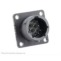 Eaton Souriau-Sunbank UTSX014E12P Receptacles Square flange receptacle, without backshell, with 12 male solder contacts, IP68/69K in unmated conditions