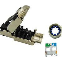 Stewart Connector SS-39300-009 Modular RJ45 CAT 8.1 Punch Down Plug  Accepts 0.157" - 0.236" (4.0 mm - 6.0 mm) Cable Diameter