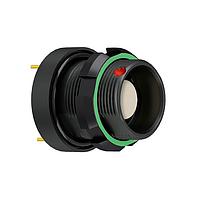 ODU GC1WDM-P17WMM0-000L Receptacle HD PM RECPT W SL, sz 1, IP6K8 / IP6K9K, 17 Contacts, D (green) Key