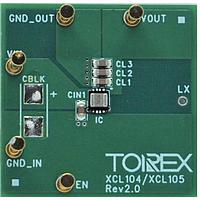 Torex Semiconductor XCL105D331H2-EVB-01 Evaluation Boards 1.4A, Inductor Built-in "micro DCDC" boost converter
