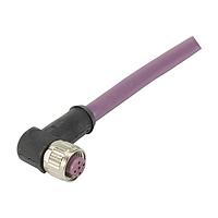 HARTING 21349100487005 Sensor Cables / Actuator Cables M12 B-code Single Ended Overmolded Cable Assembly, 2pin, angled female, TPE violet, 0.5m