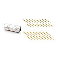 Amphenol SINE Systems MA7CAE1600-S2-KIT Standard Circular Connector 16 position straight plug connector kit, threaded, E type, clockwise insert   7.5-11mm cord grip, male contacts included