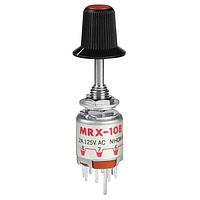NKK Switches MRX108-BC Rotary Switches SP W/ 2-8 POS SMALL KNOB RED