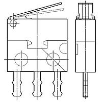 Panasonic Industrial Devices AV402461 Ultraminiature SPDT 0.1A, Hinge Lever, Solder