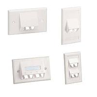 Panduit CFPSL4EIY Electrical Enclosures Faceplate 4 Port Classic Sloped Elec