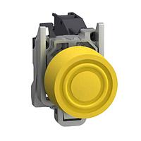 SCHNEIDER XB4BPS51GEX Standard Switches HAZ LOC PUSHBUTTON SWITCH, 24- 240 Vac/dc, CONTACTS 1 N.O., Yellow, -40 +70 , IP66